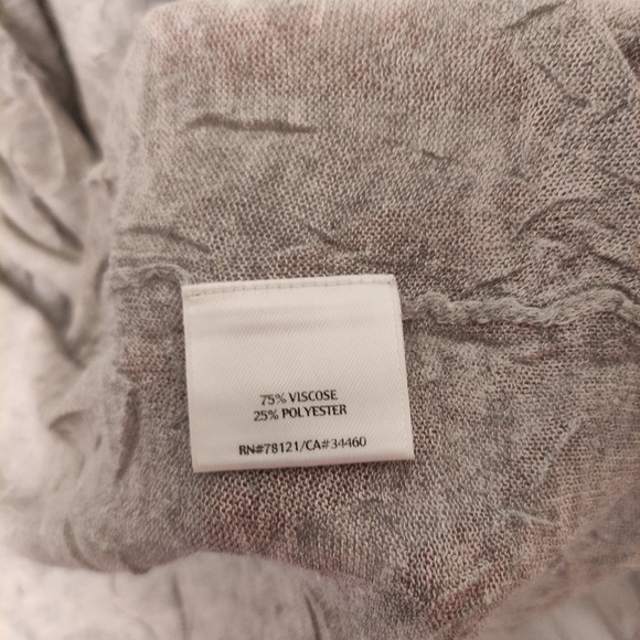 Eileen Fisher Women's Open Front Viscose Blend Cardigan Sweater Gray, L - Picture 6 of 12